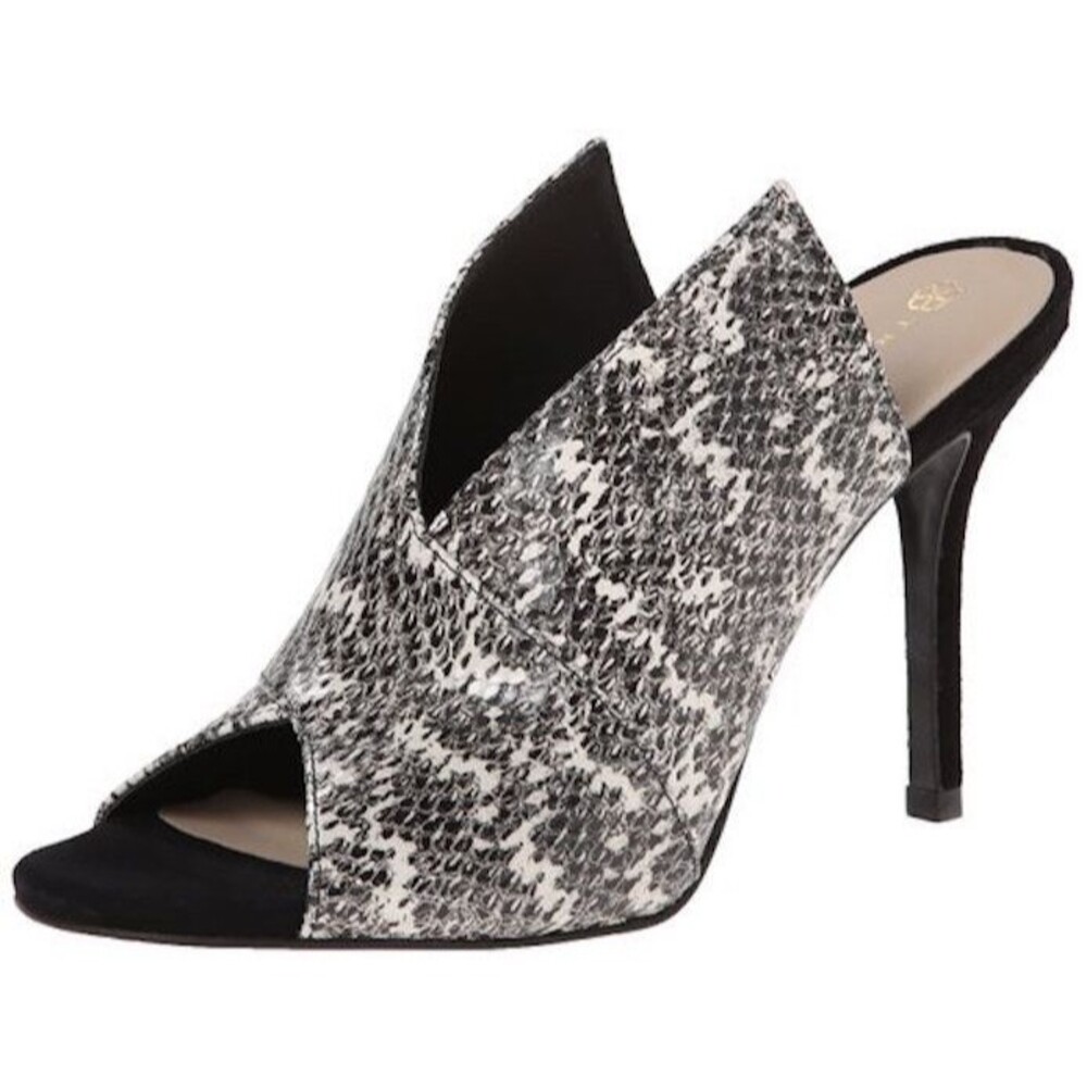 Trina Turk Laguna Snake Embossed Leather Mule